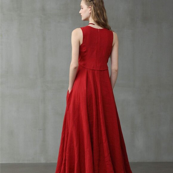 Linennaive Maxi Linen Dress - Picture 3 of 6